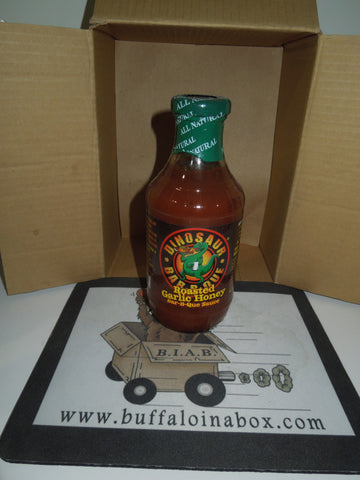 Dinosaur Bar-B-Que Roasted Garlic Honey BBQ Sauce (19 oz) Glass